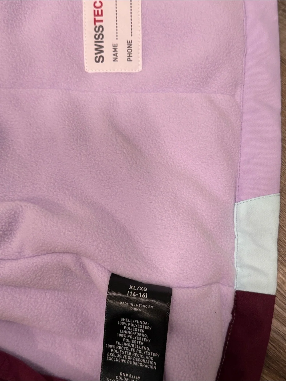 NWT Swiss Tech Girls' 3-in-1 Systems Winter Jacket Size 14 16